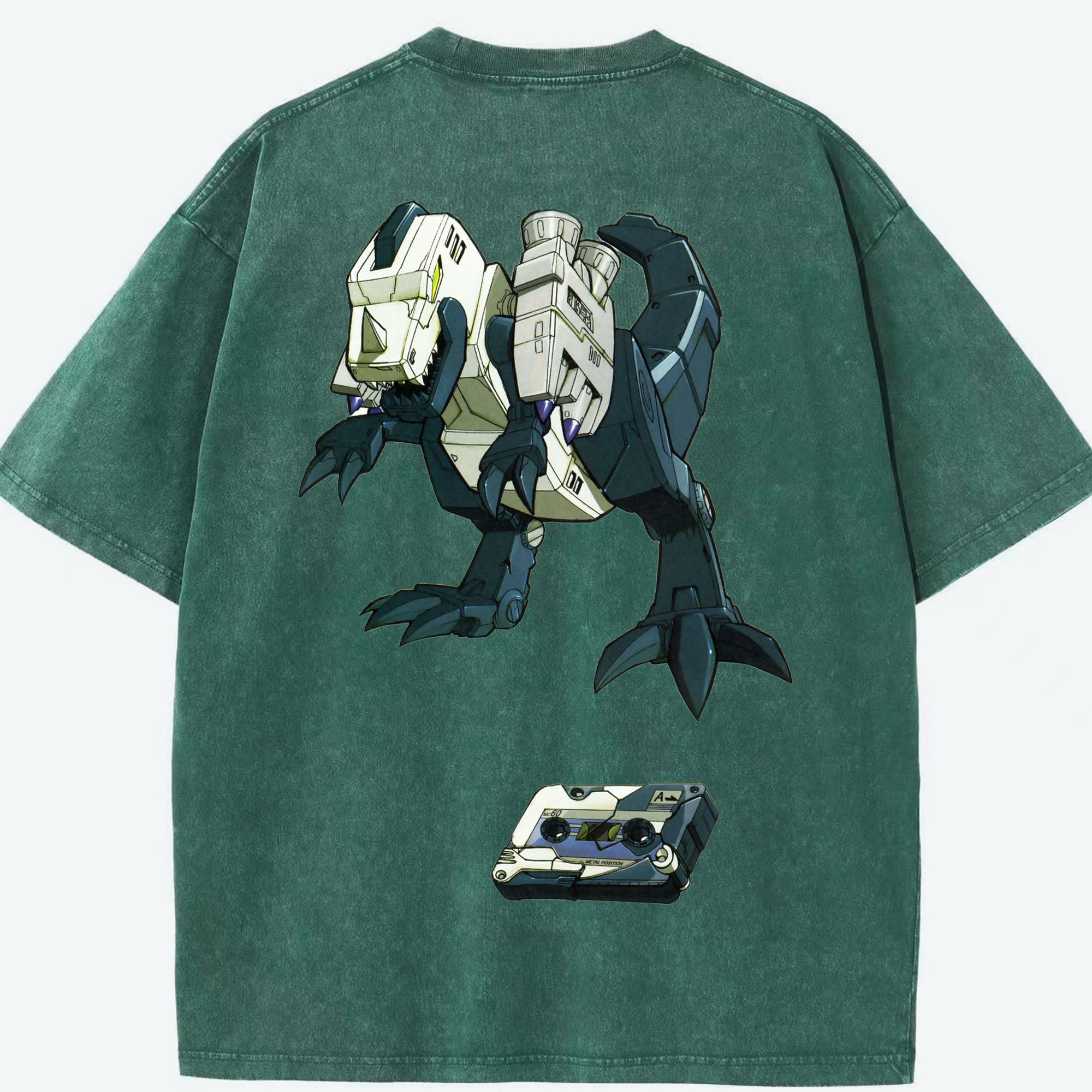 （画像用）  綿100% ヴィンテージ風 半袖Tシャツ（背面プリント）